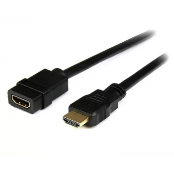 StarTech.com 2 m (6 ft) HDMI-verlengkabel – HDMI-stekker naar HDMI-bus – 4K HDMI-kabelverlenging – 4K 30 Hz UHD HDMI-kabel met Ethernet M/V – High Speed HDMI 1.4 kabel – HDMI-verlengkabel