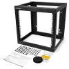 StarTech.com 9HE 19 inch wandmontage-netwerkrack 17 inch diep 2-paal open frame voor serverruimte/data/AV/IT/communicatie/computers/patchpaneel met kooimoeren/schroeven haken/oog 79 kg capaciteit~9HE 19 inch wandmontage-netwerkrack 17 inch diep 2-paal open frame voor serverruimte/data/AV/IT/communicatie/computers/patchpaneel met kooimoeren/schroeven haken/oog 175 lb…