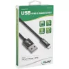 InLine Lightning USB-kabel, voor iPad, iPhone, iPod, zwart/alu, 2m MFi-gecertificeerd