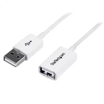StarTech.com 1m witte USB 2.0 verlengkabel A naar A – M/V, 1 m, USB A, USB A, USB 2.0, 0,48 Gbit/s, wit