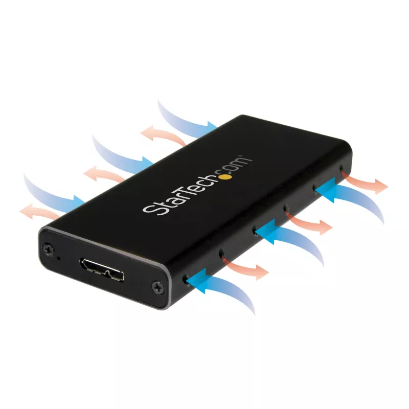 StarTech.com M.2 SSD-behuizing voor M.2 SATA SSD's - USB 3.1 (10 Gbit/s) met USB-C-kabel