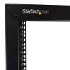 StarTech.com 2-paal 42U mobiel open-frame serverrack, tweepaal 19-inch netwerkrack met wielen, verrijdbaar open rack voor AV/data/media/IT-apparatuur, computerrack voor thuis/kantoor - zwenkwielen inbegrepen