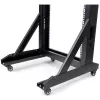 StarTech.com 2-paal 42U mobiel open-frame serverrack, tweepaal 19-inch netwerkrack met wielen, verrijdbaar open rack voor AV/data/media/IT-apparatuur, computerrack voor thuis/kantoor - zwenkwielen inbegrepen