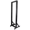 StarTech.com 2-paal 42U mobiel open-frame serverrack, tweepaal 19-inch netwerkrack met wielen, verrijdbaar open rack voor AV/data/media/IT-apparatuur, computerrack voor thuis/kantoor - zwenkwielen inbegrepen