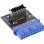InLine USB 3.0 naar USB 3.1 frontblenden Key-A adapter intern