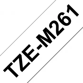 Brother TZE-M261 labelband zwart op wit
