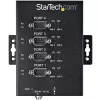 StarTech.com 4-poorts seriële hub USB naar RS232/RS485/RS422 adapter - industriële USB 2.0 naar DB9 seriële converter hub - IP30-gecertificeerd - DIN-rail monteerbare seriële metalen hub - 15kV ESD-beveiliging
