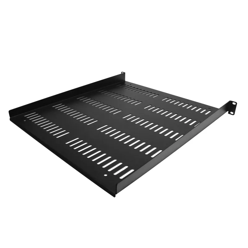 StarTech.com SHELF-1U-20-FIXED-V 1U geventileerde serverrackplank, 19", vrijdragend, frontmontage, 25 kg draagvermogen, 20" (50 cm) diep, zwart