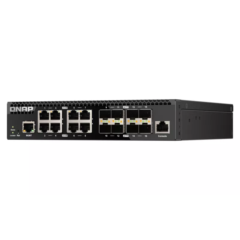 QNAP QSW-M3216R-8S8T netwerkswitch managed L2/L3 10G Ethernet (100/1000/10000) 1U zwart