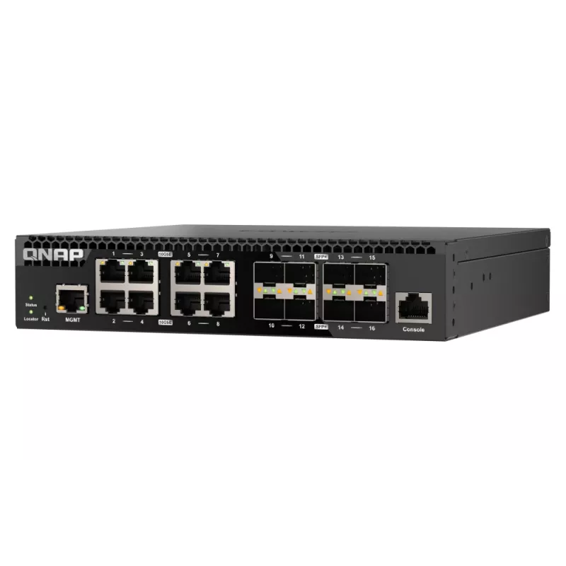 QNAP QSW-M3216R-8S8T netwerkswitch managed L2/L3 10G Ethernet (100/1000/10000) 1U zwart