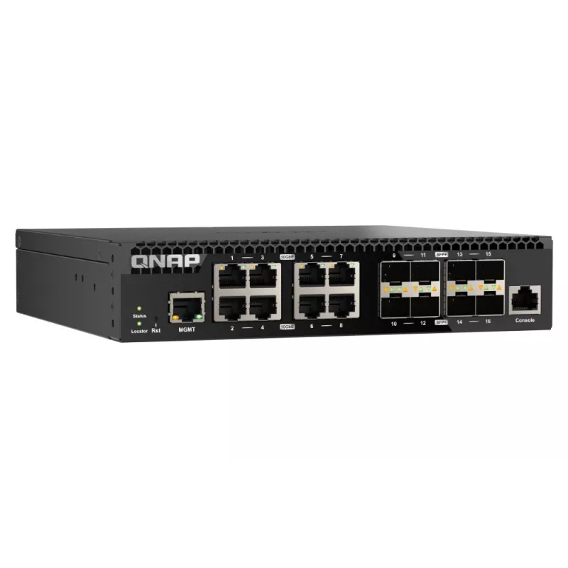 QNAP QSW-M3216R-8S8T netwerkswitch managed L2/L3 10G Ethernet (100/1000/10000) 1U zwart