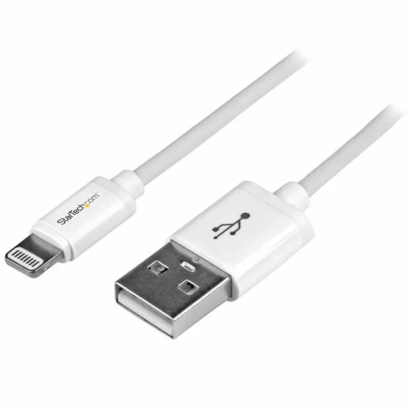 StarTech.com 1 m USB-naar-Lightning-kabel – oplaadkabel voor iPhone/iPad/iPod – Lightning-naar-USB-kabel met snellaadfunctie – Apple MFi-gecertificeerd – wit