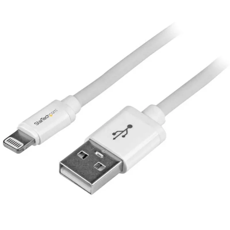 StarTech.com 2 m (6 ft.) USB naar Lightning kabel - lange iPhone / iPad / iPod oplaadkabel - Lightning naar USB kabel - Apple MFi gecertificeerd - wit