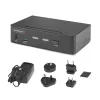 StarTech.com 2-poorts DisplayPort KVM-switch, 8K 60Hz / 4K 144Hz, enkel scherm, DP 1.4, 2x USB 3.0 aansluitingen, 4x USB 2.0 HID aansluitingen, drukknop- & hotkey-omschakeling, TAA-conform - besturingssysteemonafhankelijk, metalen behuizing