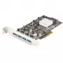 StarTech.com 4-poorts USB PCIe-kaart – 10 Gbit/s USB 3.1/3.2 Gen 2 Type-A PCI Express uitbreidingskaart met 2 controllers – 4x USB-A – USB PCIe extra adapterkaart – Windows/Mac/Linux