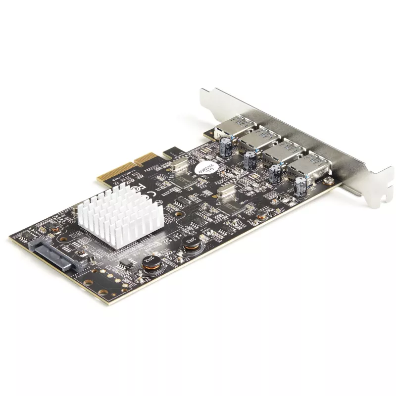 StarTech.com 4-poorts USB PCIe-kaart – 10 Gbit/s USB 3.1/3.2 Gen 2 Type-A PCI Express uitbreidingskaart met 2 controllers – 4x USB-A – USB PCIe extra adapterkaart – Windows/Mac/Linux