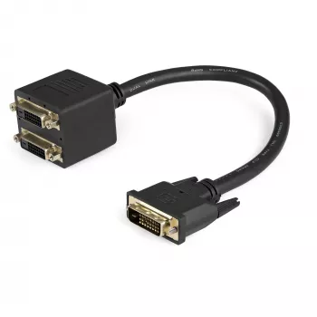 StarTech.com 30cm (1 ft) DVI-D naar 2x DVI-D digitale videosplitter-kabel - M/F~1 ft DVI-D naar 2x DVI-D digitale videosplitter-kabel - M/F