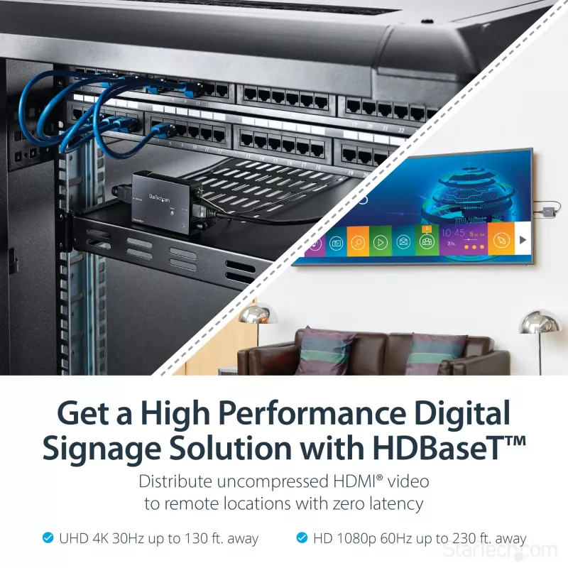 StarTech.com HDMI over CAT5e HDBaseT extender – voeding via kabel – Ultra HD 4K – TAA
