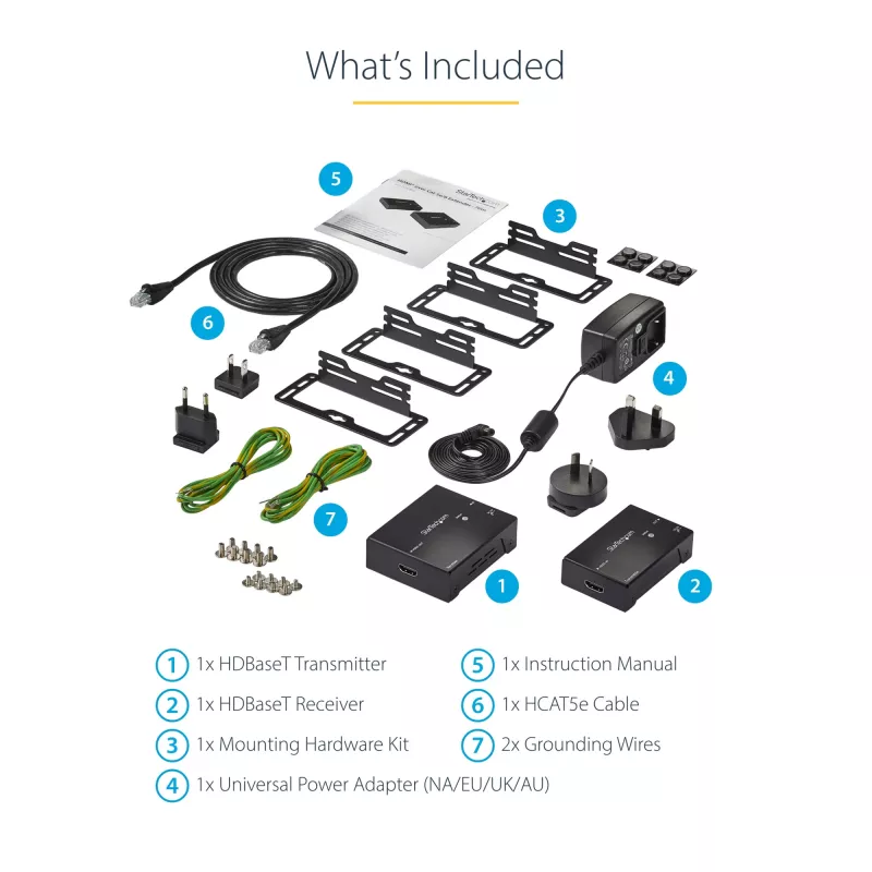 StarTech.com HDMI over CAT5e HDBaseT extender – voeding via kabel – Ultra HD 4K – TAA