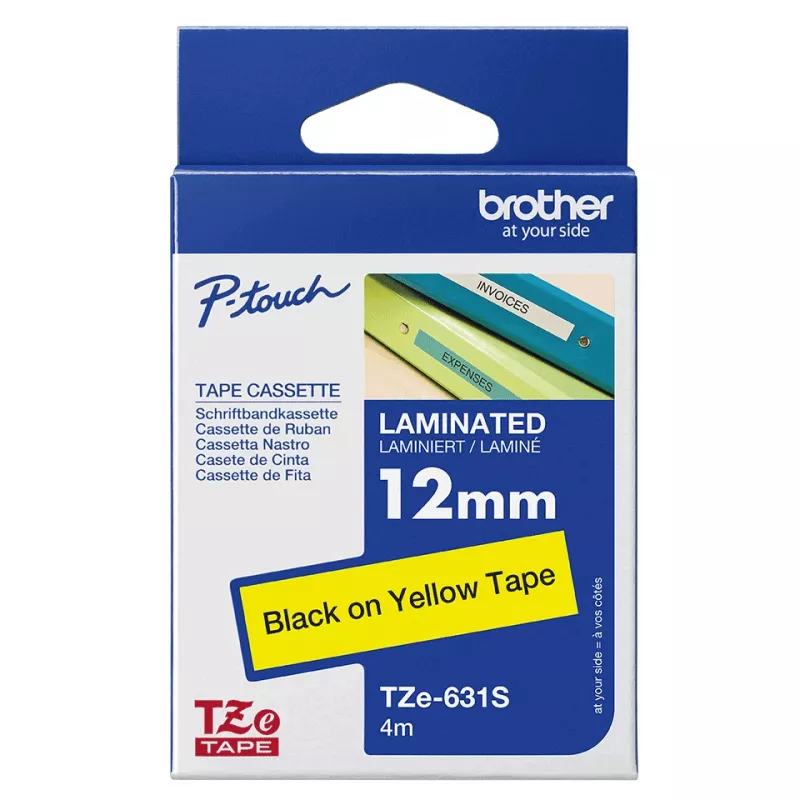 Brother TZE631S labelband zwart op geel TZe