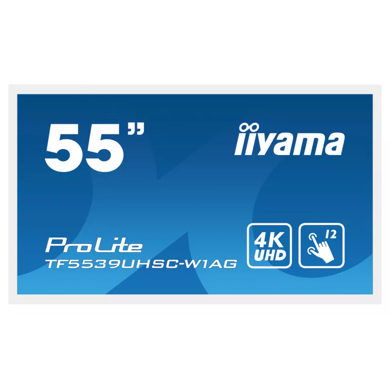 iiyama TF5539UHSC-W1AG signage display 139,7 cm (55 inch) LED 500 cd/m² 4K Ultra HD wit touchscreen 24/7