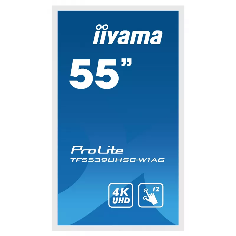 iiyama TF5539UHSC-W1AG signage display 139,7 cm (55 inch) LED 500 cd/m² 4K Ultra HD wit touchscreen 24/7