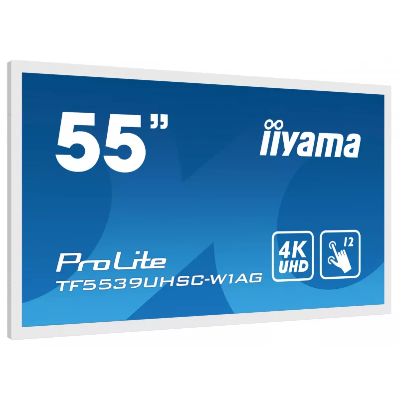 iiyama TF5539UHSC-W1AG signage display 139,7 cm (55 inch) LED 500 cd/m² 4K Ultra HD wit touchscreen 24/7