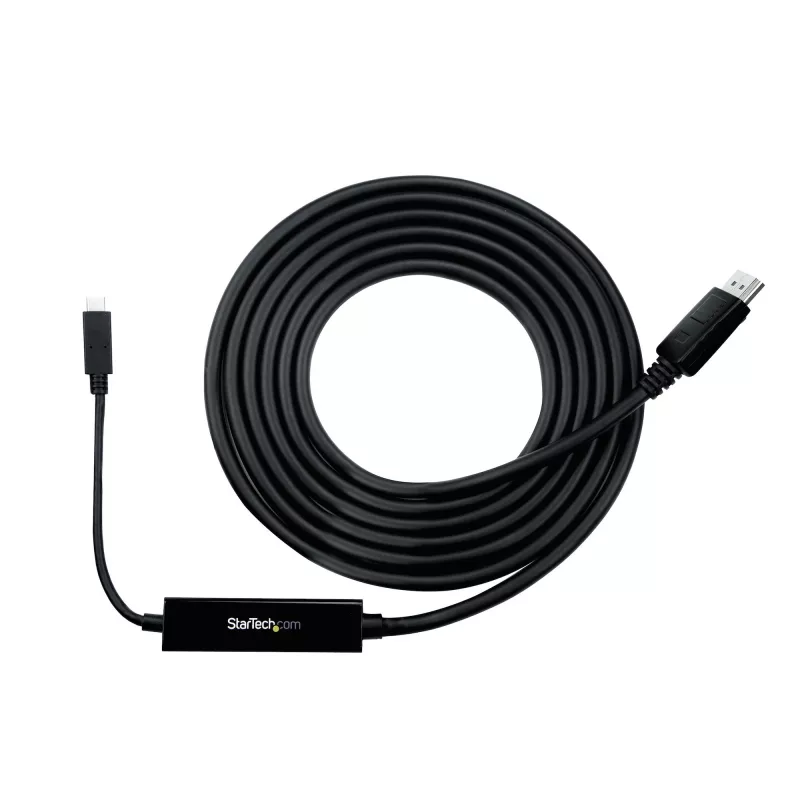 StarTech.com 2,9 m (9,8 ft.) USB-C naar DisplayPort 1.2 kabel 4K 60Hz – USB-C naar DisplayPort adapterkabel – HBR2 USB Type-C DP Alt Mode naar DP monitor videokabel – werkt met Thunderbolt 3 – zwart