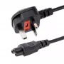 StarTech.com 3ft (1m) UK laptop-netkabel, BS 1363 naar C5 (klaverblad), 2,5A 250V, 18AWG, UK laptop-vervangingskabel, printer-netkabel, laptop-oplaadkabel, laptop-voedingskabel