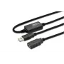 Microconnect USBAAF15A USB-kabel USB 2.0 15 m USB A zwart