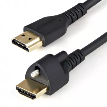 StarTech.com 6ft (2m) HDMI-kabel met borgschroef – 4K 60Hz HDR – High-Speed HDMI 2.0 monitorkabel met borgschroefaansluiting voor veilige verbinding – HDMI-kabel met ethernet – M/M