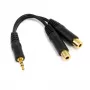 StarTech.com 15 cm stereo-splitterkabel – 3,5 mm stekker naar 2x 3,5 mm bus