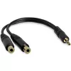 StarTech.com 15 cm stereo-splitterkabel – 3,5 mm stekker naar 2x 3,5 mm bus