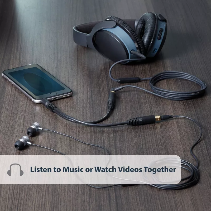StarTech.com 15 cm stereo-splitterkabel – 3,5 mm stekker naar 2x 3,5 mm bus