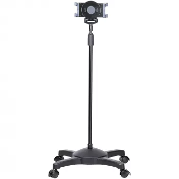 StarTech.com mobiele tablet-standaard met vergrendelbare wielen – in hoogte verstelbare wagen – universele rollende vloerstandaard voor tablets van 7 tot 11 inch, draagbare tablet-standaard met afneembare tablet-houder
