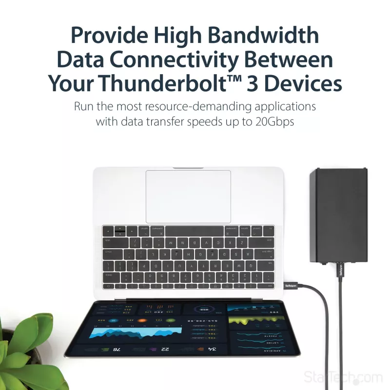 StarTech.com 1m Thunderbolt 3 (20Gbps) USB-C-kabel – Thunderbolt, USB en DisplayPort compatibel