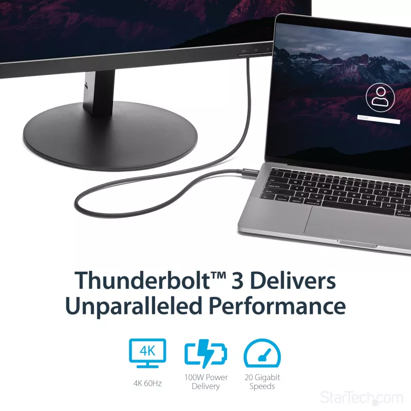 StarTech.com 1m Thunderbolt 3 (20Gbps) USB-C-kabel – Thunderbolt, USB en DisplayPort compatibel