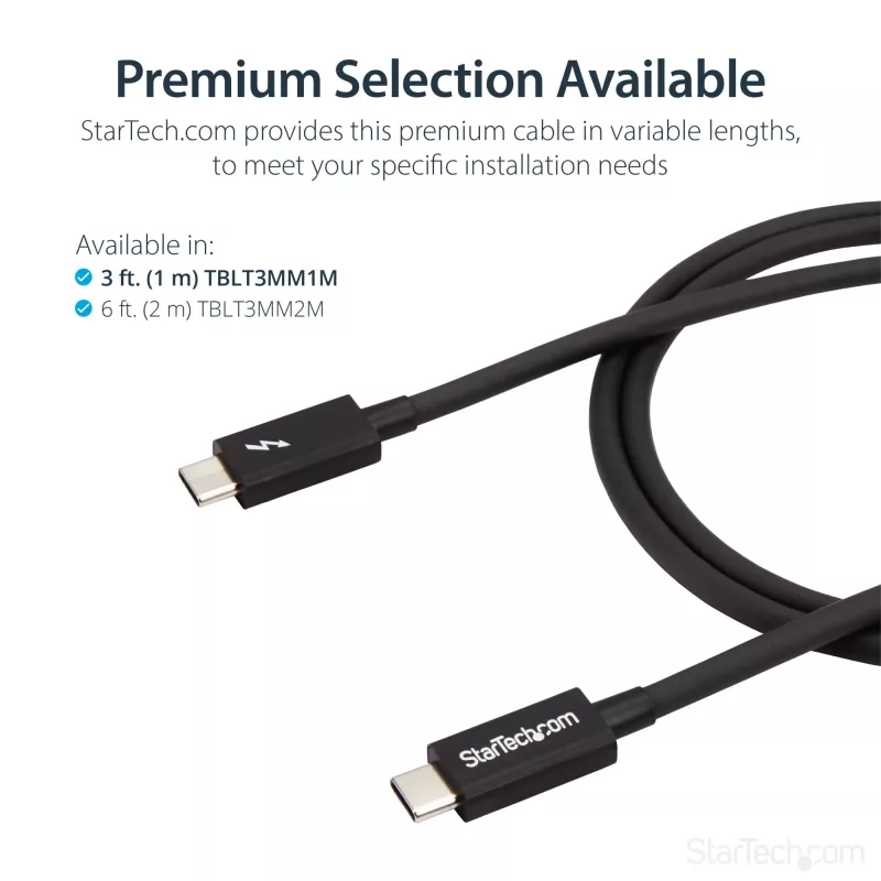 StarTech.com 1m Thunderbolt 3 (20Gbps) USB-C-kabel – Thunderbolt, USB en DisplayPort compatibel