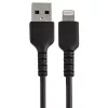 StarTech.com 15 cm duurzame zwarte USB-A-naar-Lightning-kabel – robuuste aramidevezel USB Type-A-naar-Lightning laad-/sync-netkabel – Apple MFi-gecertificeerd voor iPad/iPhone 12