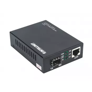 Intellinet 10GBase-T naar 10GBase-R mediaconverter, 1 x 10 GB SFP+ slot, 1 x 10GB RJ45-poort