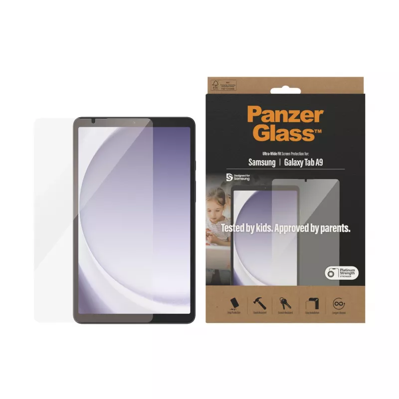 PanzerGlass ®️ beeldschermbescherming Samsung Galaxy Tab A9 | Ultra-Wide Fit