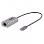 StarTech.com US1GC30B2 USB-C naar Gigabit Ethernet-adapter, USB 3.0, 10/100/1000 Mbps, ASIX AX88179A, kabel van 30 cm, grijs