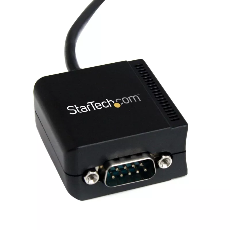 StarTech.com ICUSB2321FIS 1-poorts FTDI USB-naar-RS232 DB9 seriële adapterkabel, optisch geïsoleerd, 2,5 m, zwart