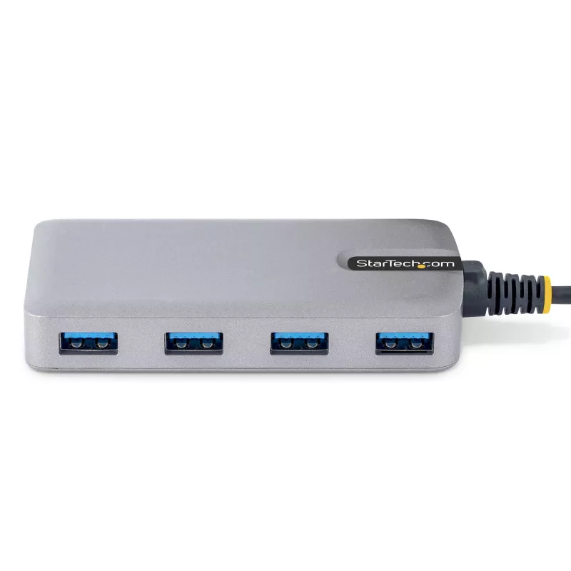 StarTech.com 4-poorts USB-hub – USB 3.0 5 Gbit/s, busgevoed, USB-A naar 4x USB-A-hub met optionele hulpstroomingang – draagbare desktop-/laptop-USB-hub, 30 cm kabel, USB-uitbreidingshub