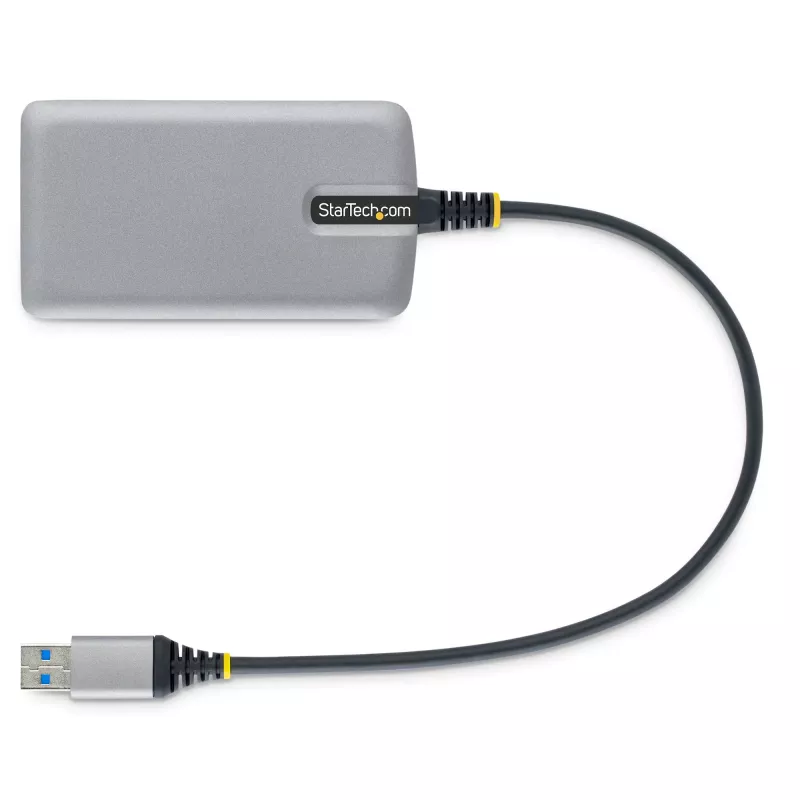 StarTech.com 4-poorts USB-hub – USB 3.0 5 Gbit/s, busgevoed, USB-A naar 4x USB-A-hub met optionele hulpstroomingang – draagbare desktop-/laptop-USB-hub, 30 cm kabel, USB-uitbreidingshub