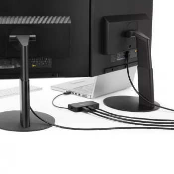 StarTech.com USB 3.0 mini-dock – dual-monitor USB-A-dockingstation met DisplayPort 4K 60Hz-video & Gigabit Ethernet – 30 cm kabel – draagbare USB 3.1 Gen 1 Type-A laptopadapter