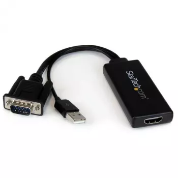 StarTech.com VGA-naar-HDMI-adapter met USB-audio & stroomvoorziening – draagbare VGA-naar-HDMI-converter – 1080p
