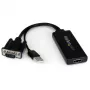 StarTech.com VGA-naar-HDMI-adapter met USB-audio & stroomvoorziening – draagbare VGA-naar-HDMI-converter – 1080p