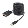 StarTech.com 3 m USB-naar-serieel-adapterkabel, COM-behoud, verwisselbare schroeven/moeren, USB-A naar DB9 RS232, FTDI IC, ESD-bescherming, Windows/macOS/Linux