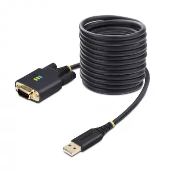 StarTech.com 3 m USB-naar-serieel-adapterkabel, COM-behoud, verwisselbare schroeven/moeren, USB-A naar DB9 RS232, FTDI IC, ESD-bescherming, Windows/macOS/Linux
